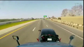 Brake checking a truck