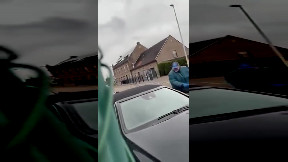 This cyclist has been spitting on his car for weeks