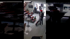 Scooter Wheel Shattering Glass