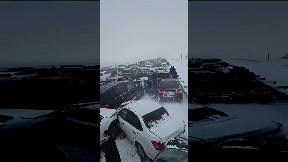 95 Cars Pile Up on Highway in Kazakhstan