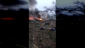 Apartment block in Poltava badly damaged in missile attack