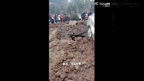 Boy throws firecracker into manhole causing huge explosion