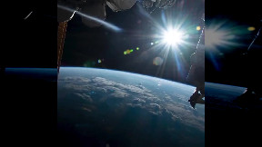 What sunset look from space