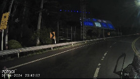 Wet road slide