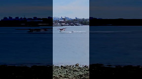 Floatplane crashes into boat during takeoff