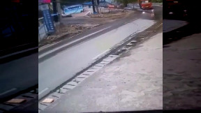 Truck driver has escaped just in time