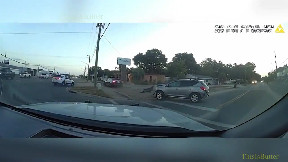 Fort Walton Beach Police dashcam video shows shooting suspect crash, run from police