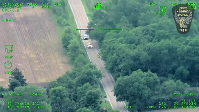 Passengers flies out after unloading piles of wood during high-speed chase, wrong-way head-on crash