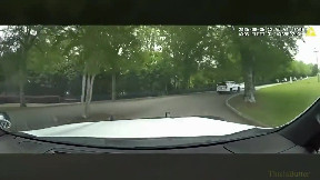 Dash cam footage of police chase, tase and arrest at Navy Operations Center