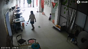 Quickly grab the kid