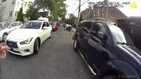 NYPD engage in hot pursuit after officer struck in Queens traffic stop