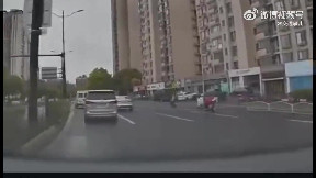 Loose manhole cover on the road