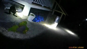 Thurston County K9 drags suspect from under a deck after a brief chase