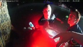 MSP troopers rescue man from submerged car