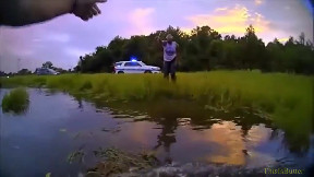 Video shows frantic boy flags down help after mother crashes into pond while having seizure