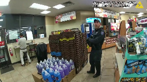 Bodycam shows Warren police tase suspect and dog inside a convenience store