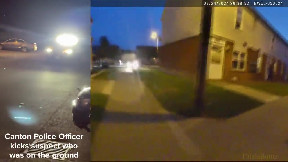 Canton police release body camera footage of officer kicking suspect after viral video