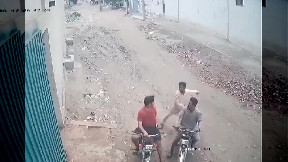 Instant street justice for bike thief