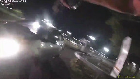 Bodycam video shows University at Albany police officer shooting car as it drives past him on campus
