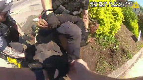Burlington Police uses force to arrest a man who was going to hit the officer with a water jug