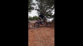 Biker does a somersault with his motorcycle
