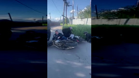 Two motorcycles crash