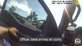 Body-cam video shows Mesa police officers saving driver from burning car