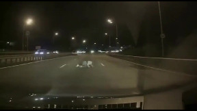 Woman jumps out of moving taxi