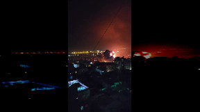 Israeli F-15E drops bunker buster bomb over Hezbollah missile bunkers ' Beirut'