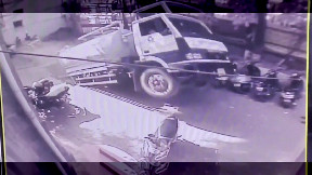 Massive sinkhole swallows truck