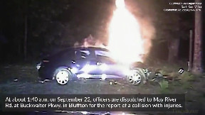 Bluffton officers honored for saving driver from a burning vehicle