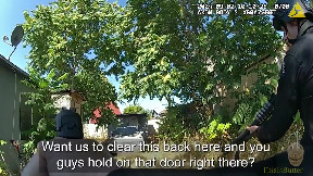 LAPD SWAT team shoots at elderly male who pointed a rifle at officers during search warrant