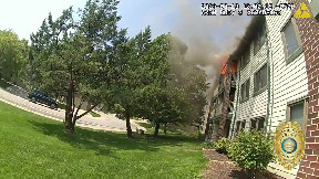 Lawrence officer’s body cam shows effort made to evacuate a burning senior living facility