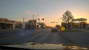 Dashcam captures tire rolling off car on Main Street in Moore