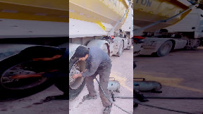 Truck tire accident