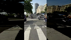 Crossing the road in Vietnam