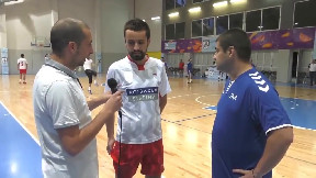 TV Reporter hit by a ball