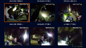 Metro police bodycam of a use of force arrest of a suspect who tried to escape, fake a seizure