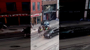 Toronto police chase suspect