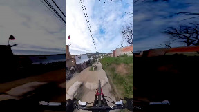 Steep steps bike ride